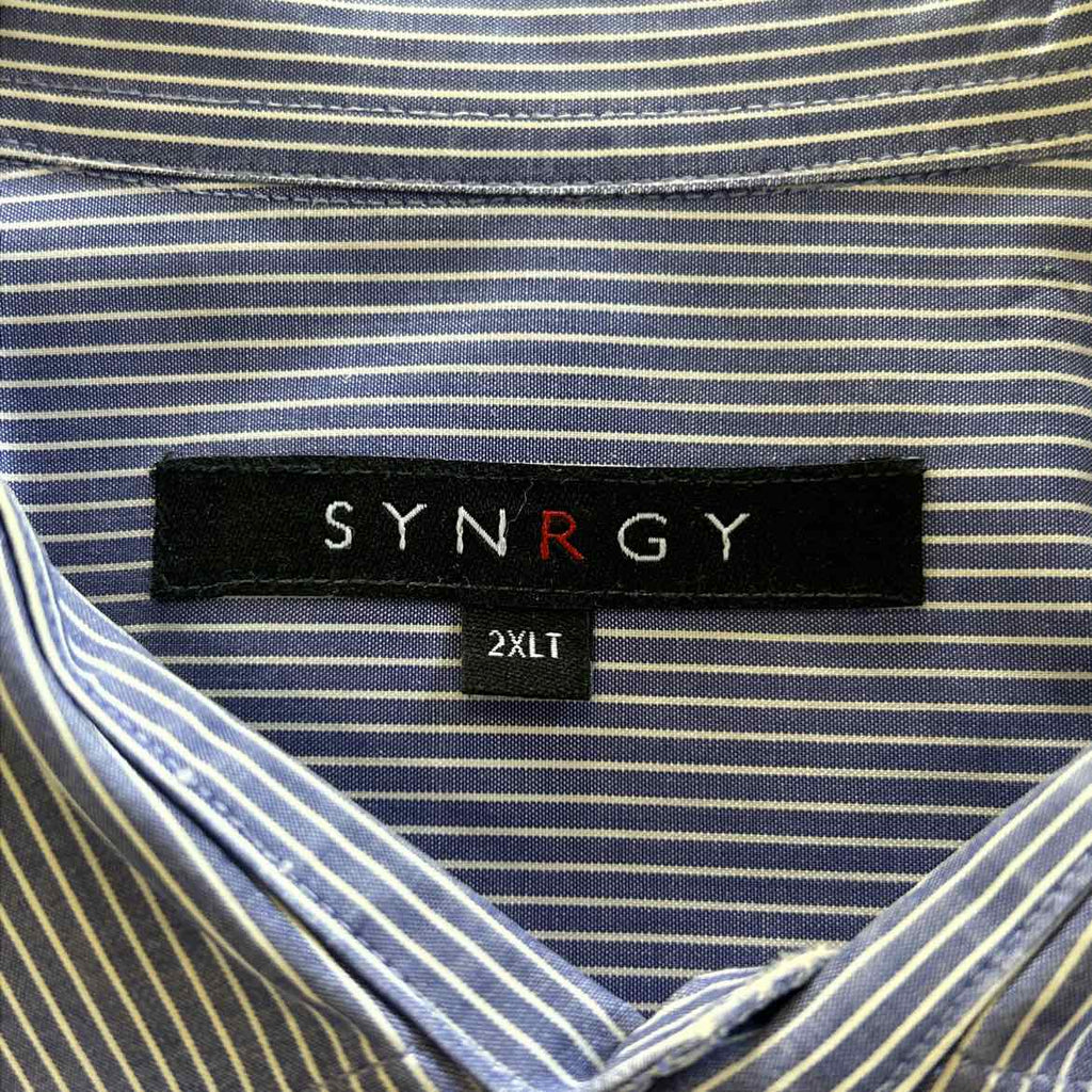 Size 2XLT Blue Preloved MENS Button Down Shirt