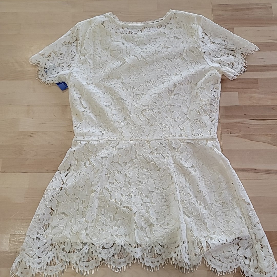 Isaac Mizrahi Size XS Off White Shirt