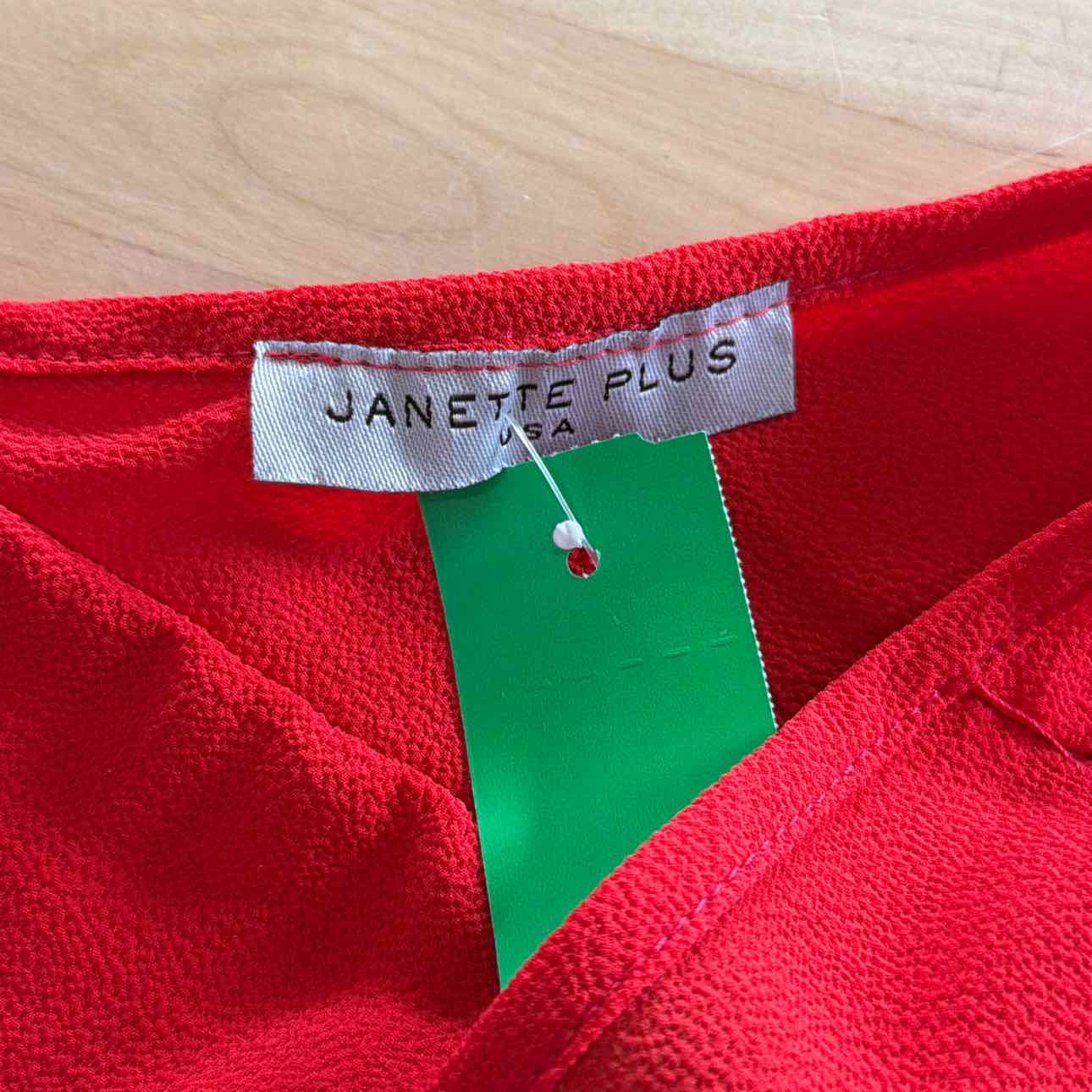 Janette Plus Size XL Red Preloved Blouse SS