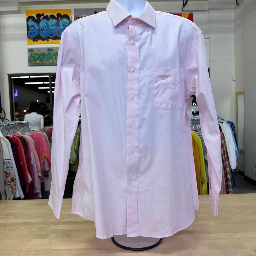 Club Room Dress Shirts Men's Parfait Pink Cotton Long Sleeve Regular Fit