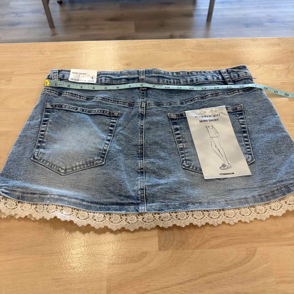Madden Girl Size L Blue New Skirt