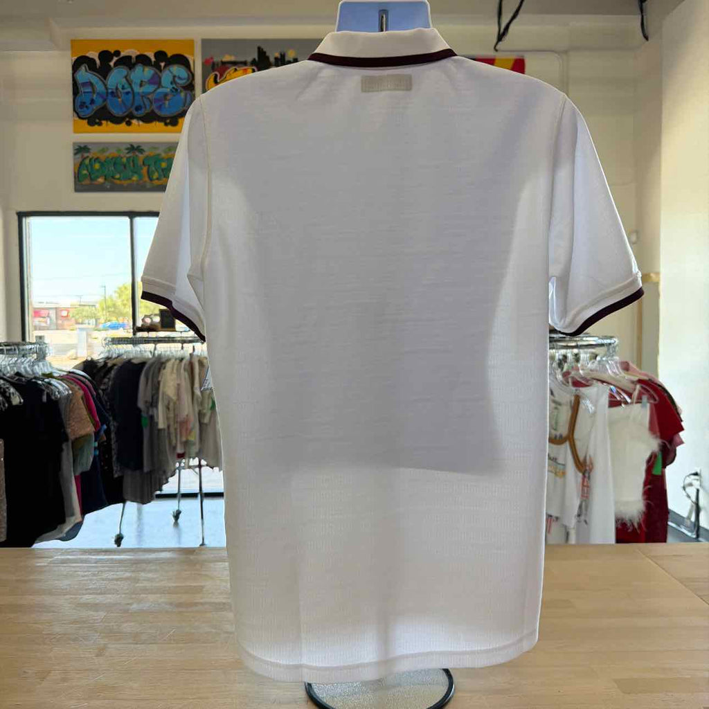 Adidas Size L White Preloved MENS Polo