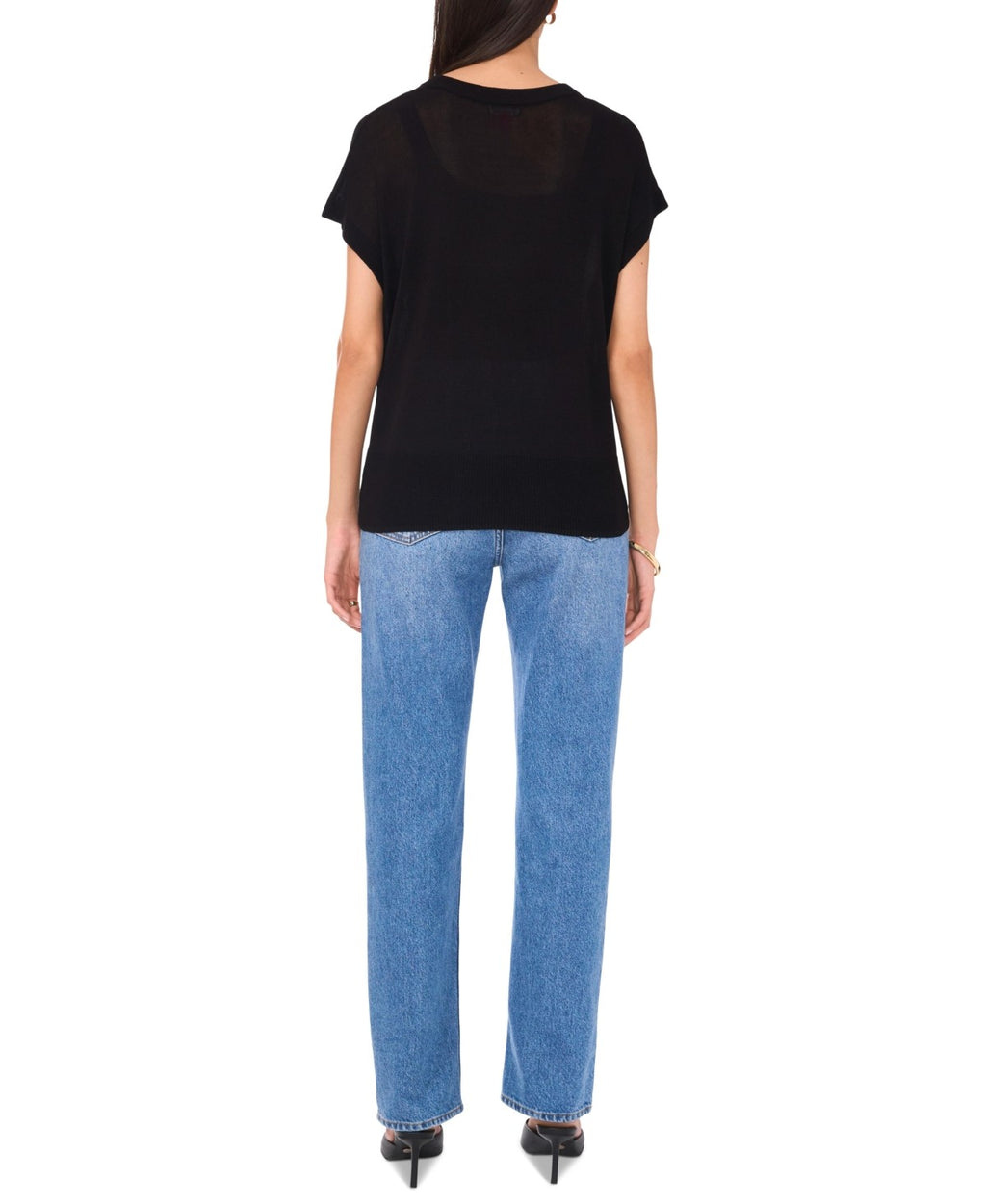 Vince Camuto Size L Black Sweater