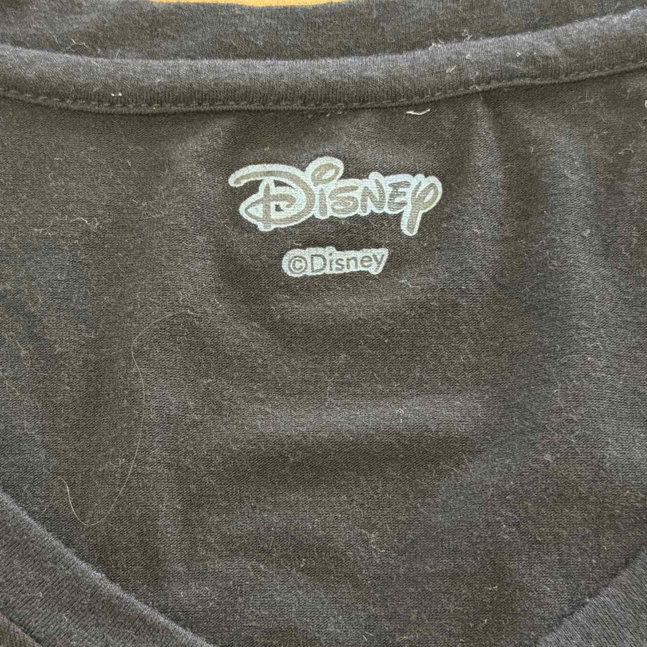 Disney Size M Black Used T-shirt