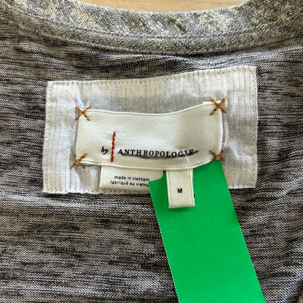 Anthropologie Size M Gold Preloved Blouse SS