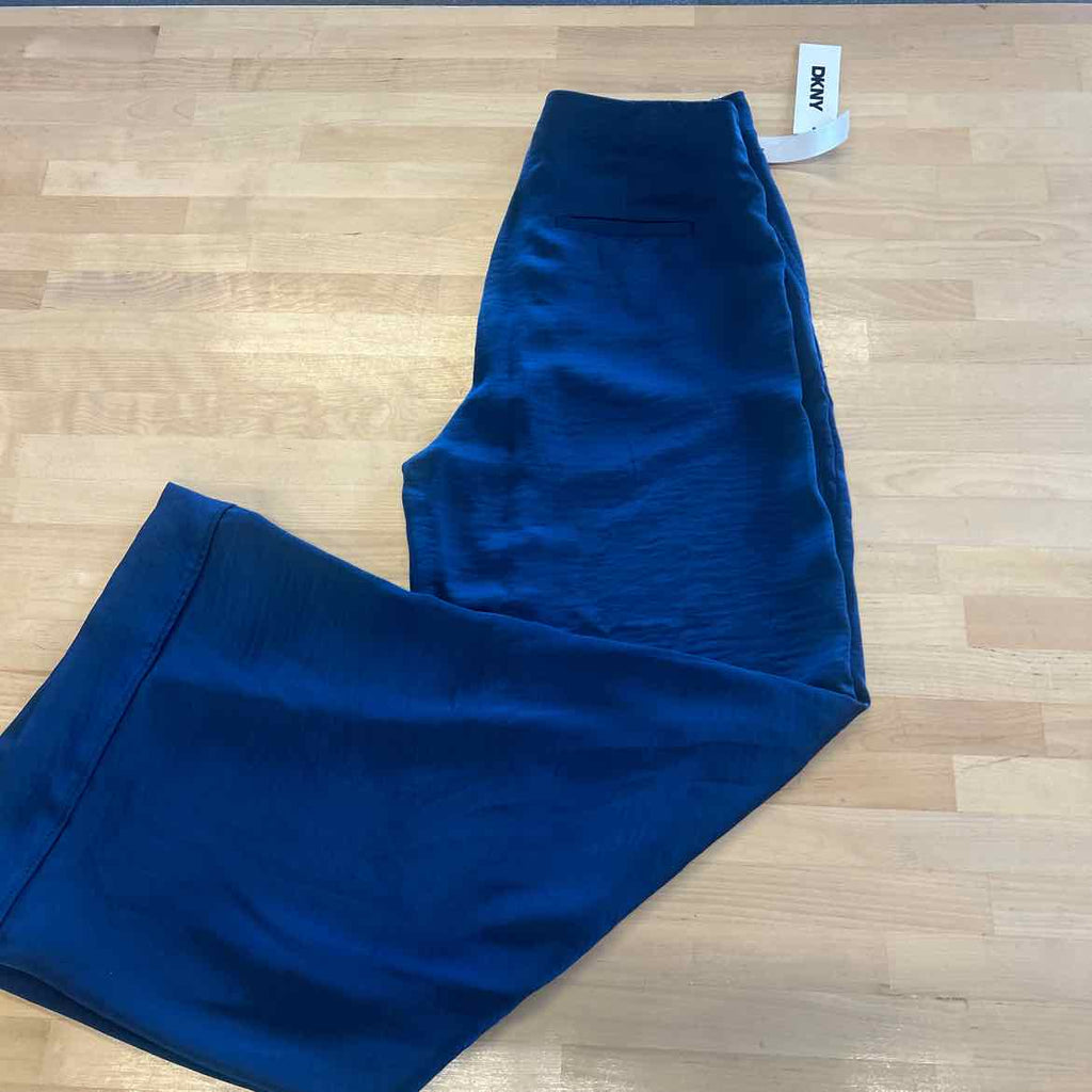 Dkny Women's Rope Tie Front Wide-Leg Pants - Cadet Blue - Size 4