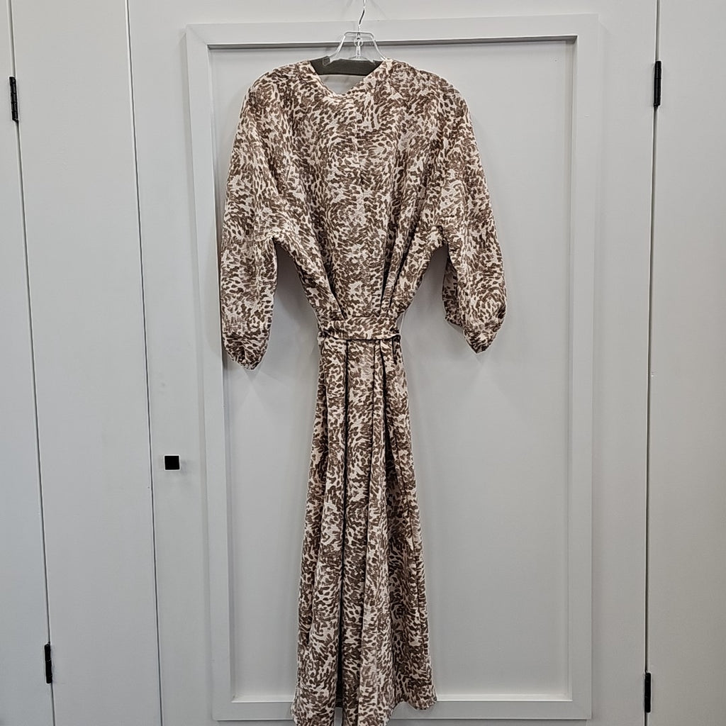 Vince Camuto V Neck Three Quarter Sleeve MIDI Dress