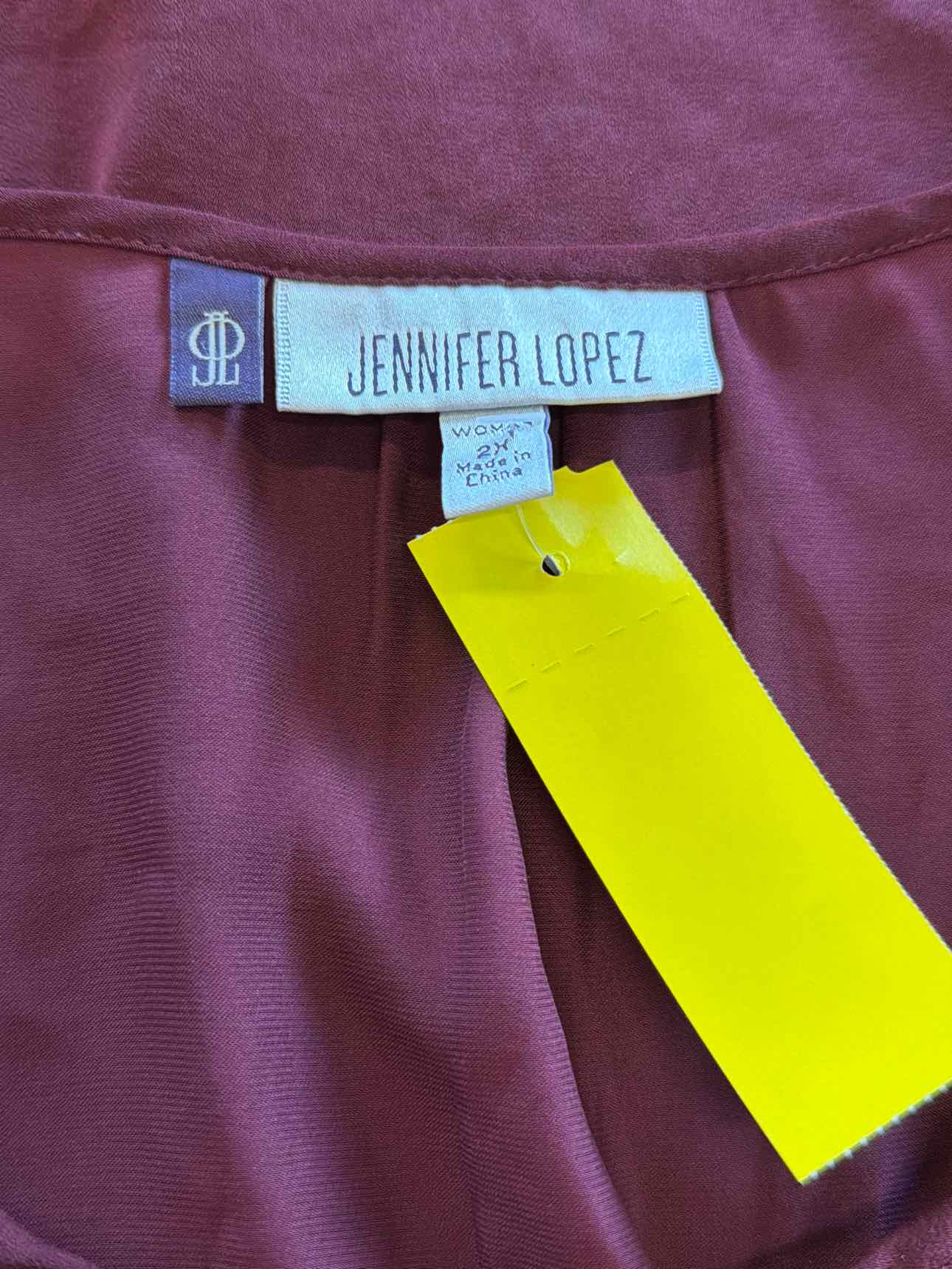 Jennifer Lopez Size 2X Plum Long Sleeve