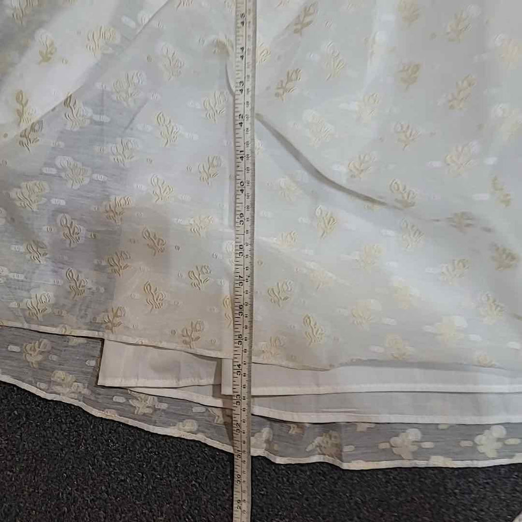 English Factory Size S Ivory Floral Embroidery Organza Mini Dress NWT