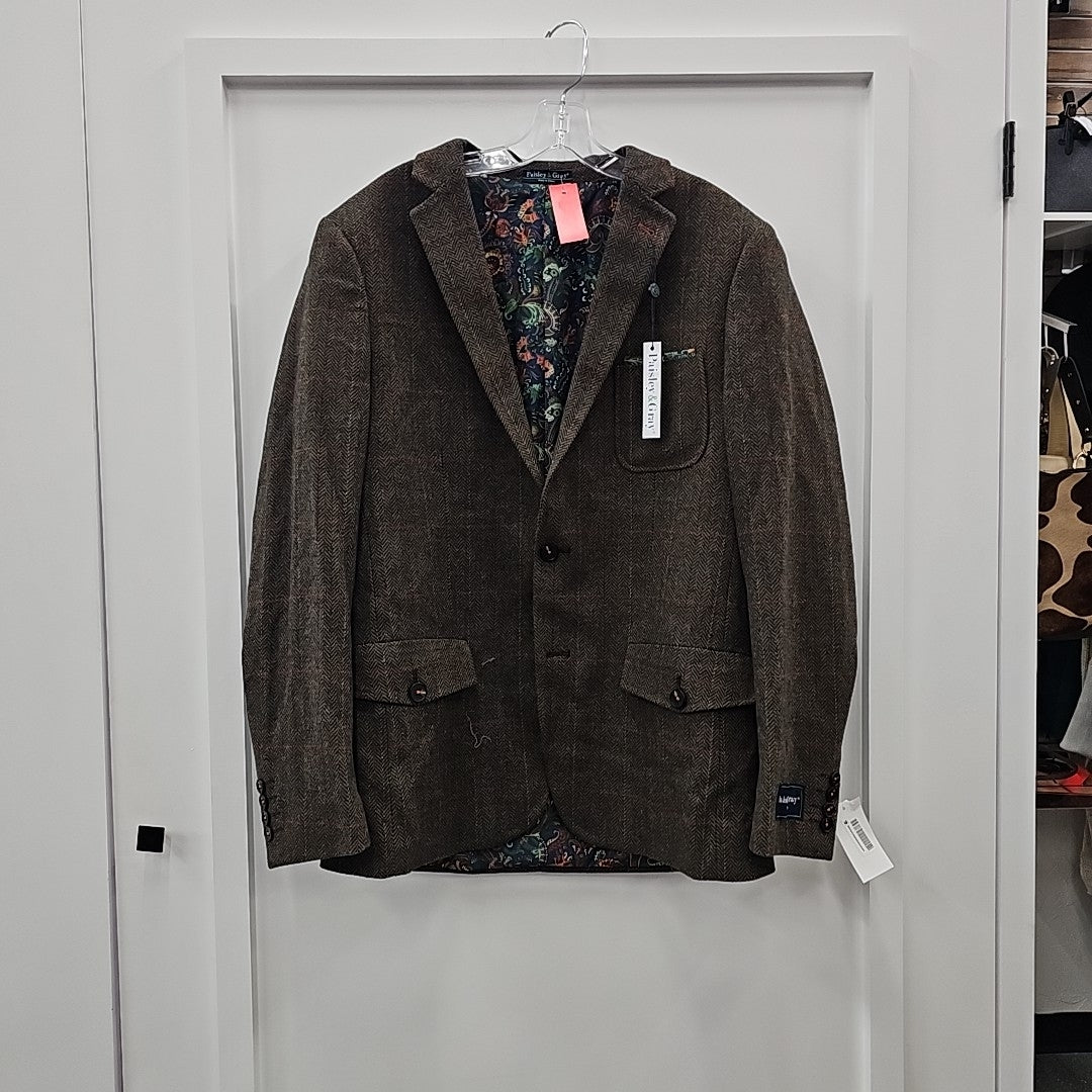 Paisley & Gray Size 44R Brown New MENS Blazer