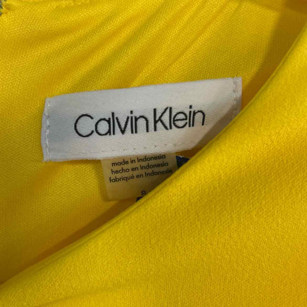 Calvin Klein Size 8 Yellow Preloved Dress