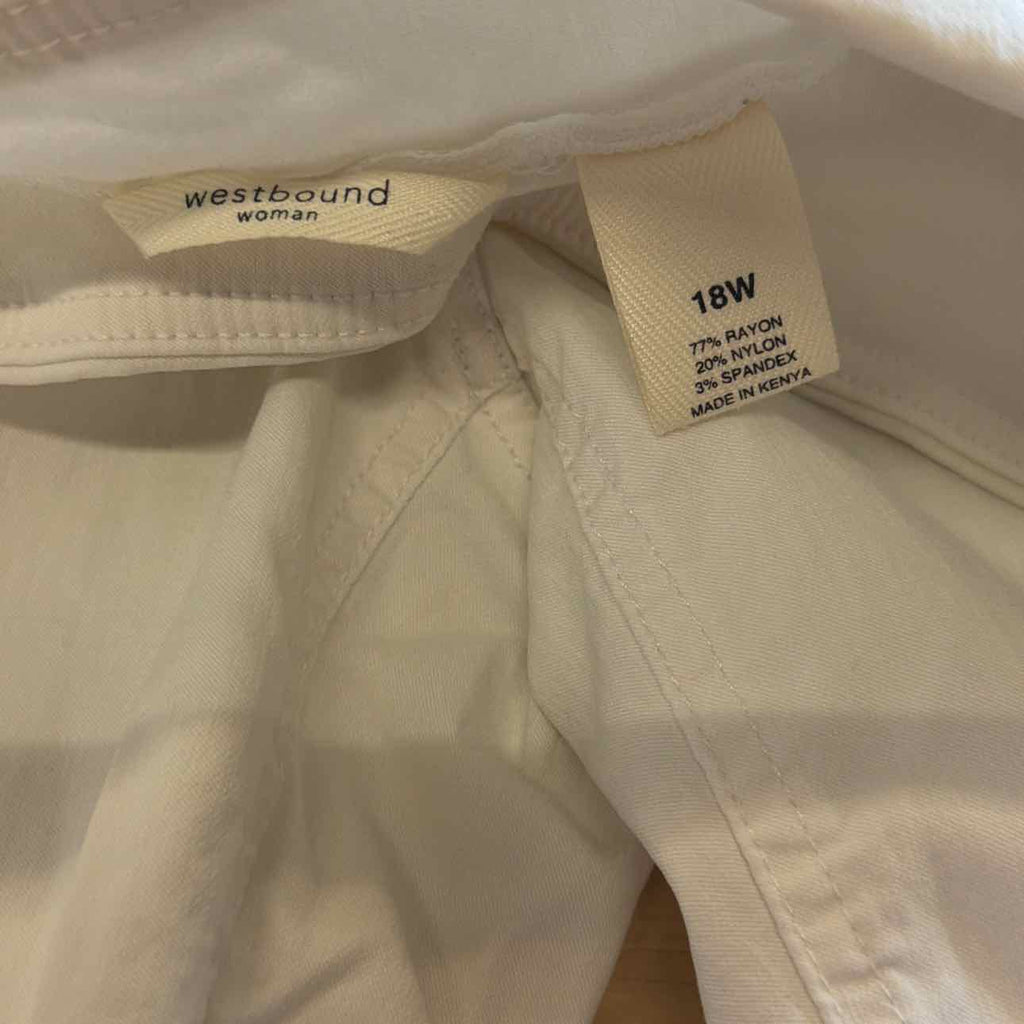 Westbound Size 18 White Preloved Shorts