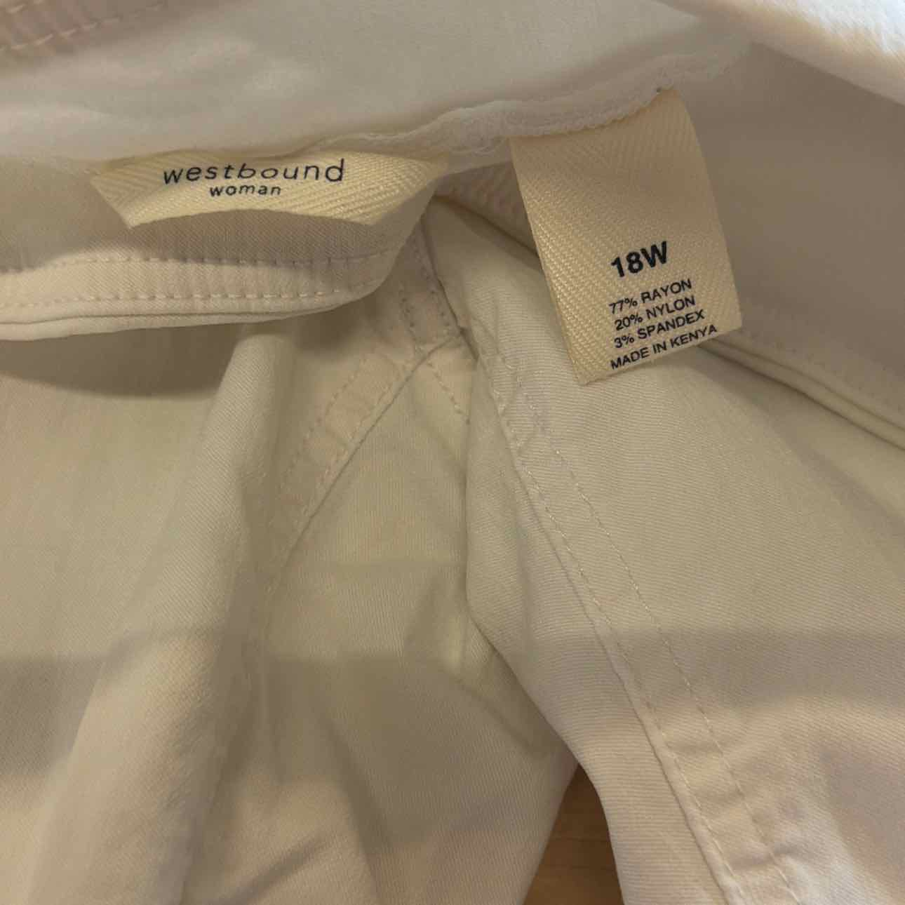 Westbound Size 18 White Preloved Shorts