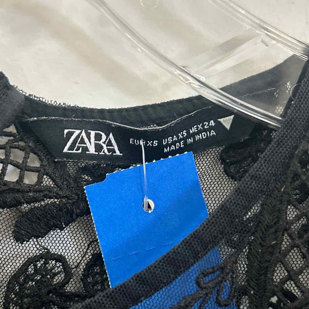 zara Size XS Black Lace Preloved Dress