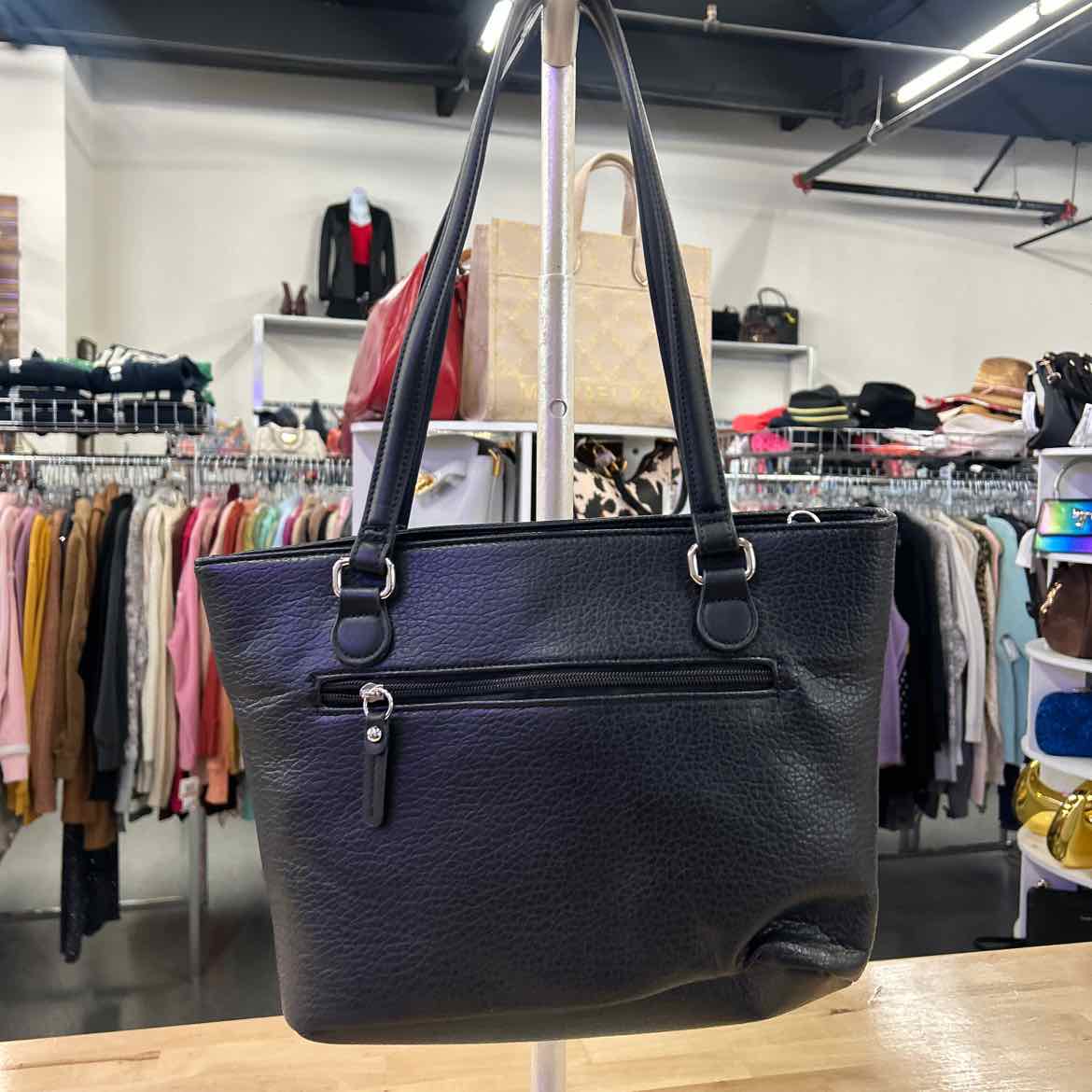 Giani Bernini Large Pebbled Tote Bag Black