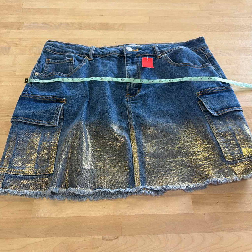 Forever 21 Size 0X Gold Denim Preloved 2 pc sets
