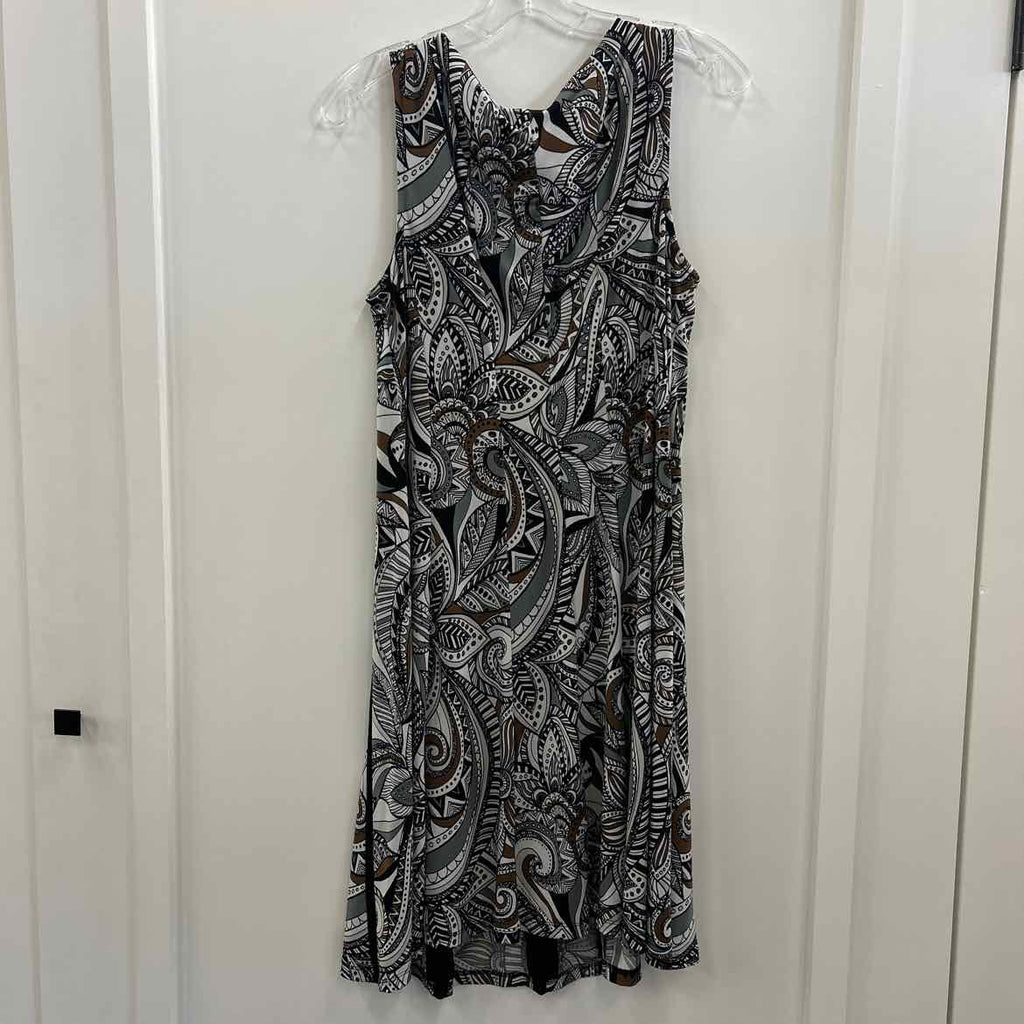 Connected Size 16 Black & Brown Dress