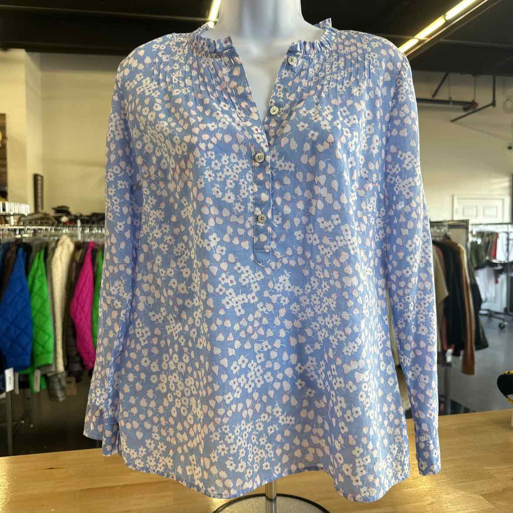 Talbots Size P Blue Blouse