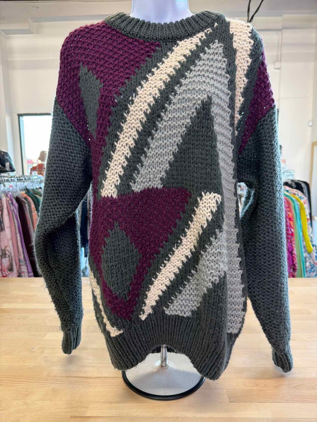 Permit Platinum Size M Gray Knit Sweater