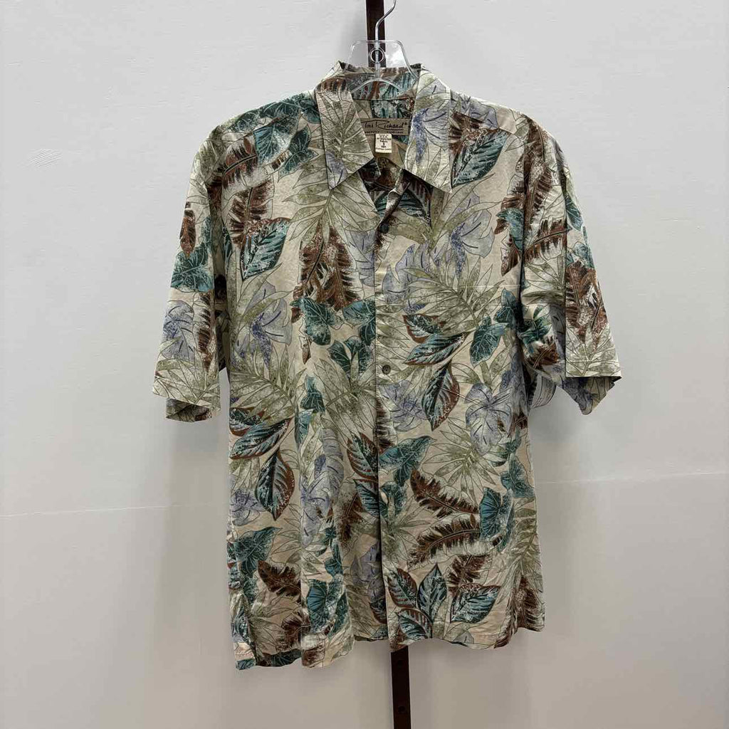 Tori Richard Size S Tan Preloved MENS Button Down Shirt
