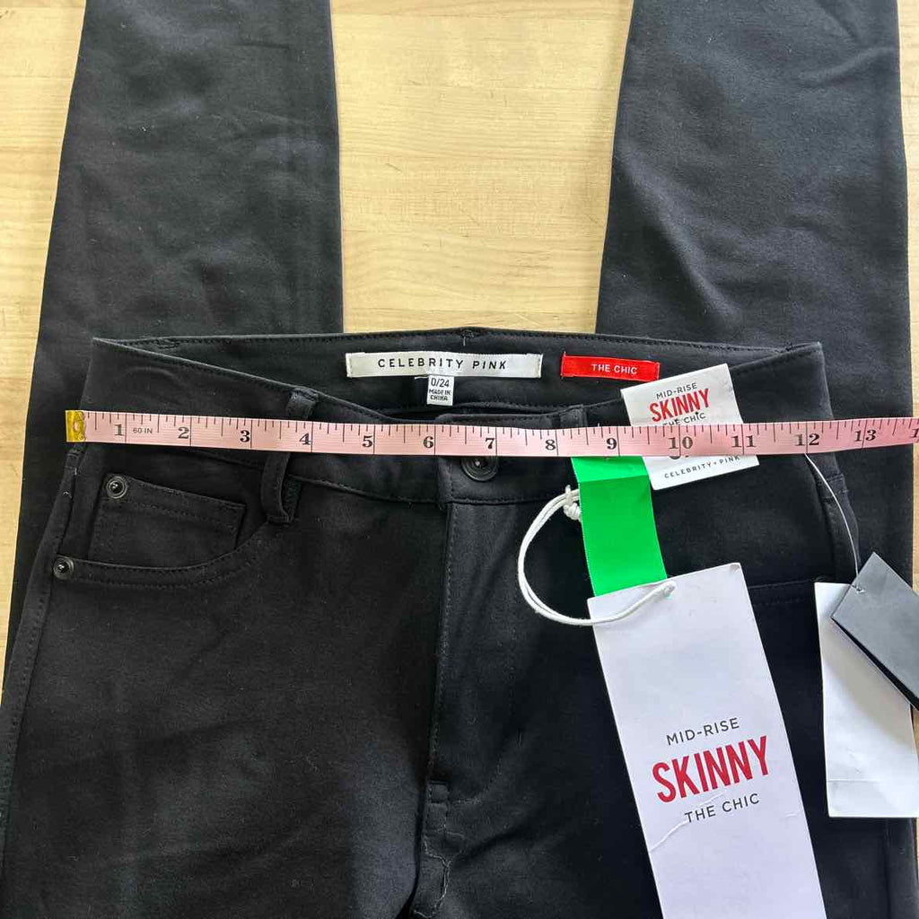 Celebrity Pink Juniors' Skinny Ponte Pants - Black