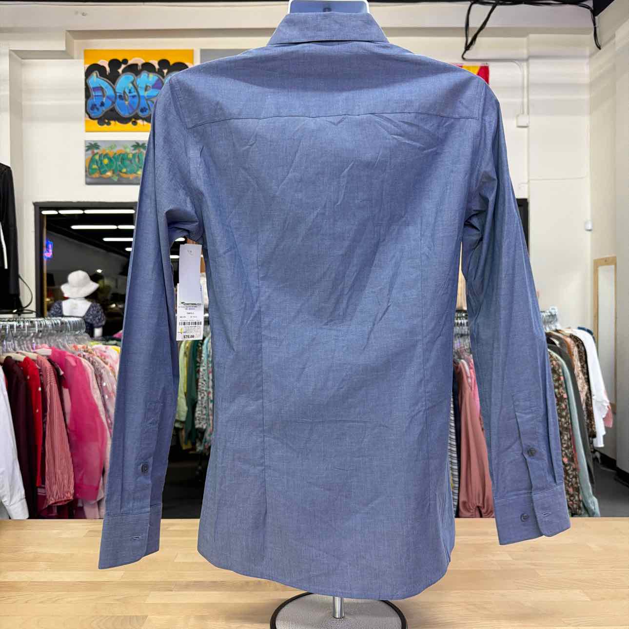 Bar Iii Mens Stretch Button Down Dress Shirt