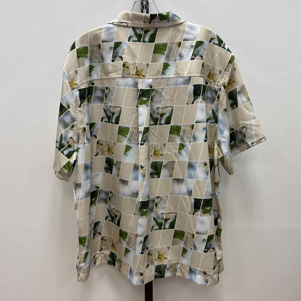 Mode Of One Size L Tan New MENS Button Down Shirt