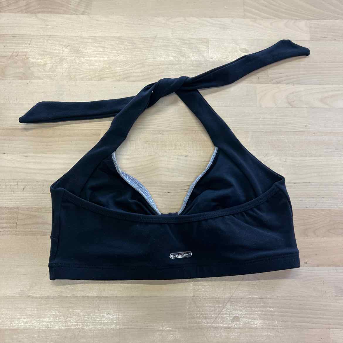 Nina Bucci Size M Black Gray Preloved Sports Bra
