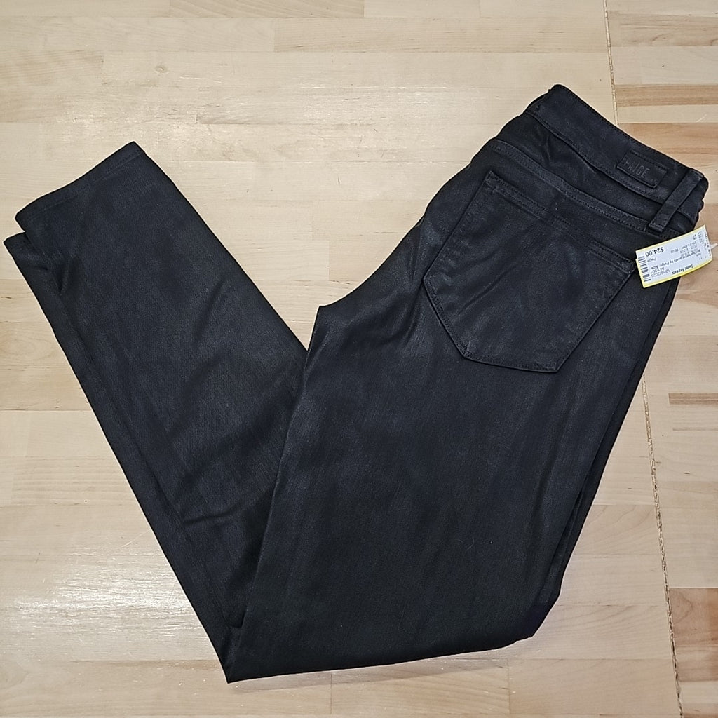 Paige Size 27 Black Faux Leather Pants
