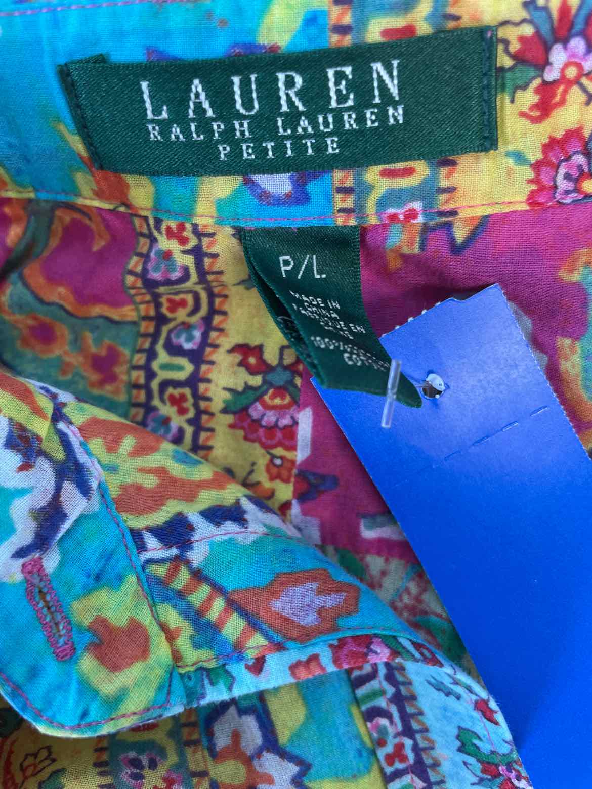 Lauren Ralph Lauren Size PL Multi-Bright Blouse