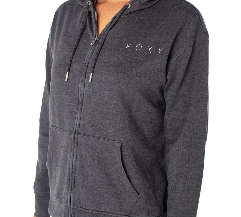 Roxy Women's Sweet Rhythm Full up Fleece Jacket, in Phantom, Size Small