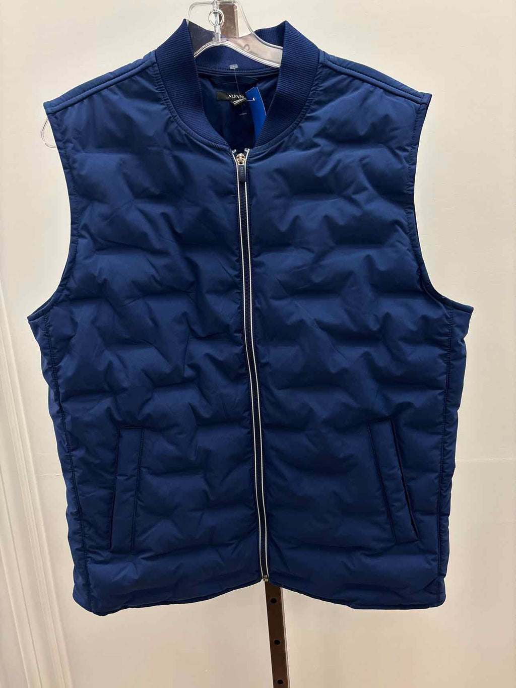 Alfani Size M Men's Welded Alfatech Contrast-Trim Full-Zip Vest