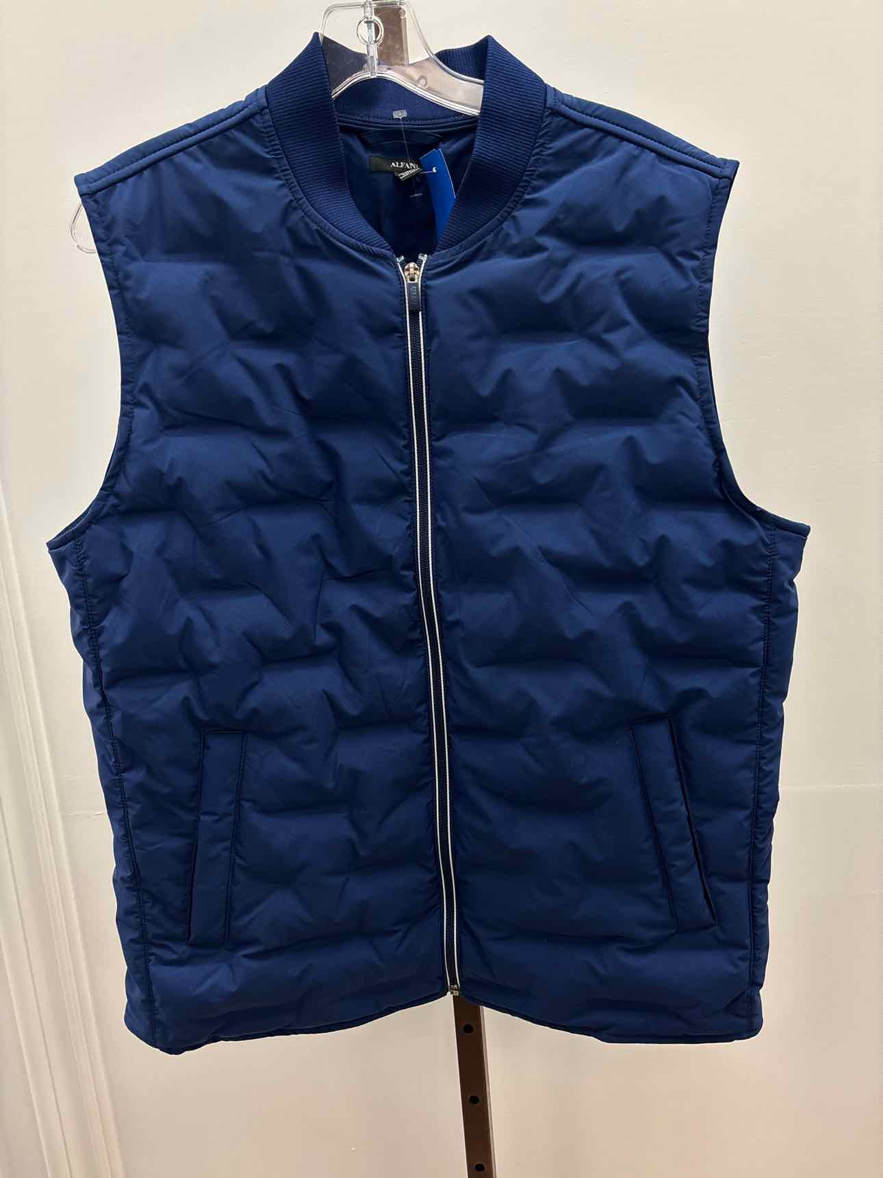 Alfani Size M Men's Welded Alfatech Contrast-Trim Full-Zip Vest
