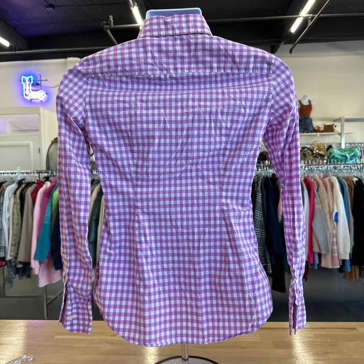 Ralph Lauren Size 2 Pink Button Down Shirt