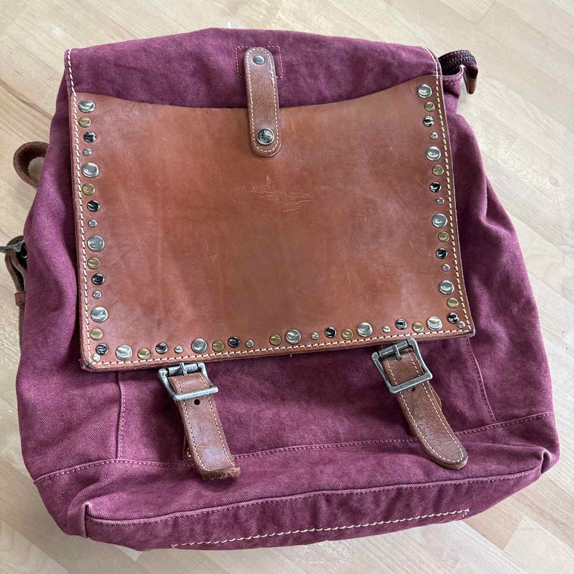 Old Trend Red Backpack Leather New Handbag