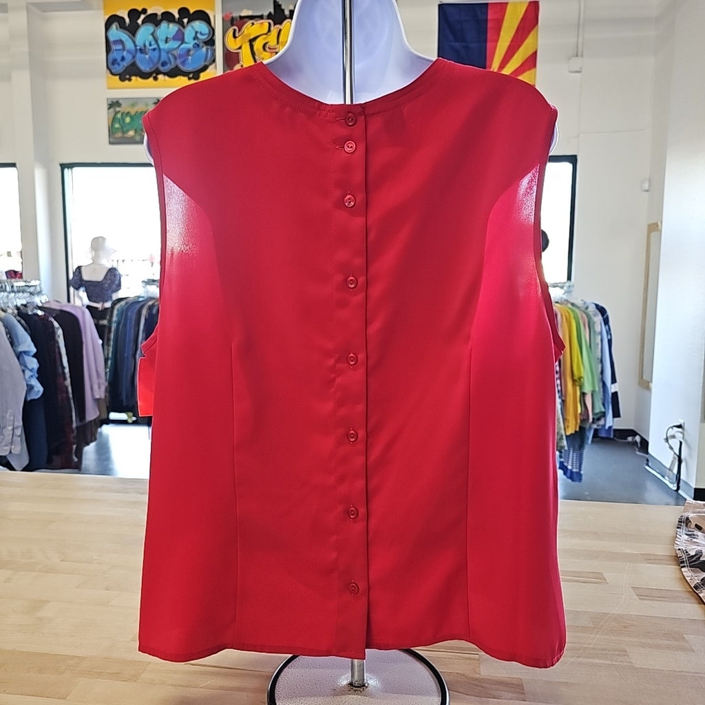 Karen Scott Size XL Red Preloved Sleeveless