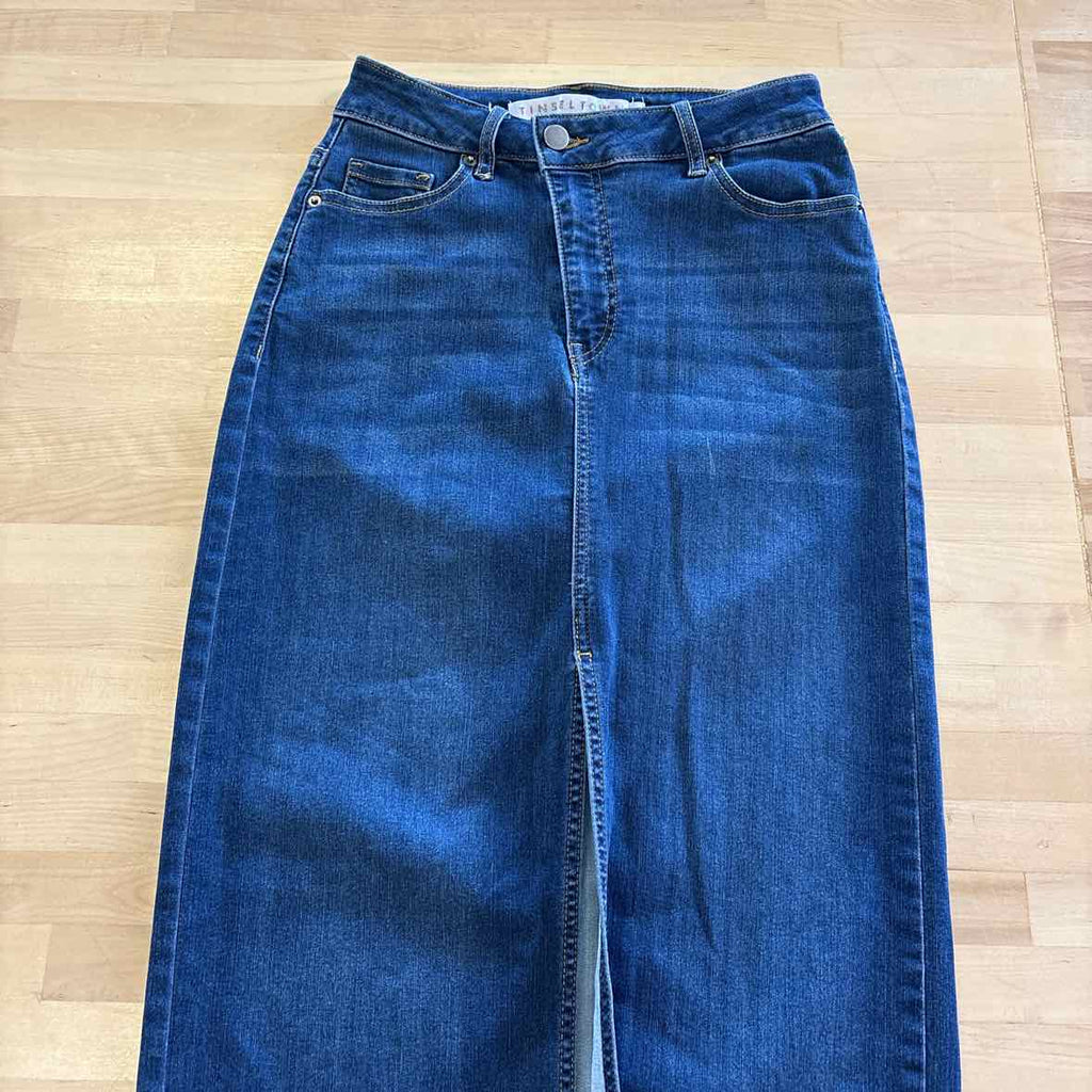 TINSELTOWN Size 0 Blue Denim Preloved Skirt