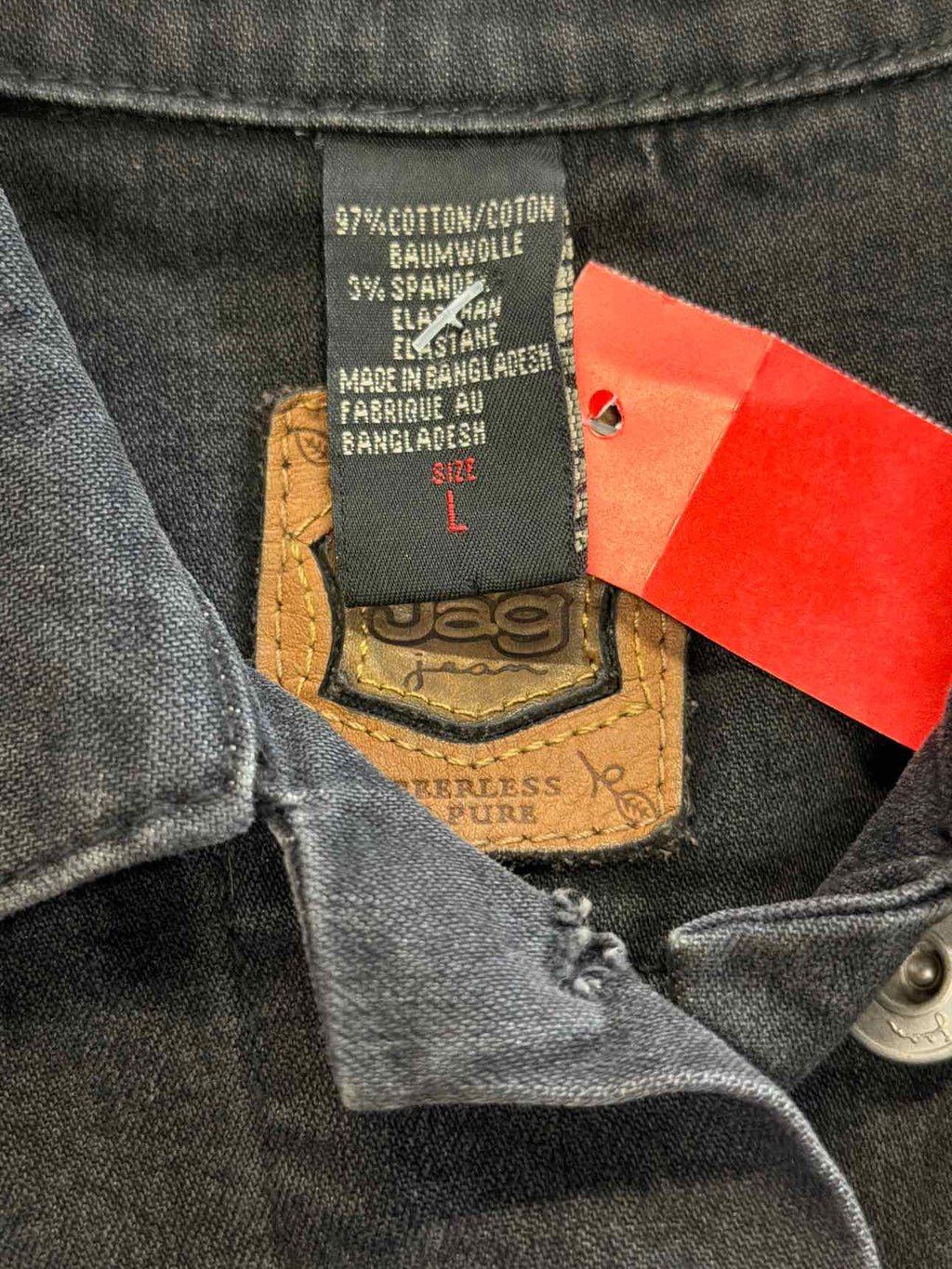 Jag Size L Black Jean Jacket