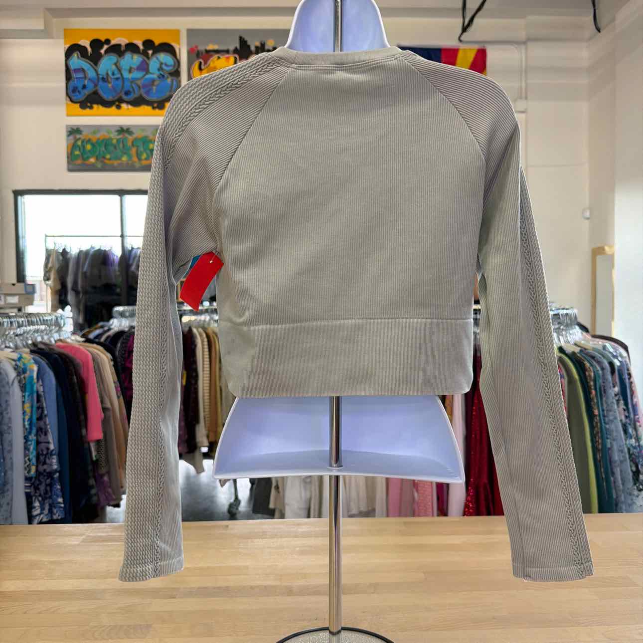 aerie Size L Green Preloved Long Sleeve