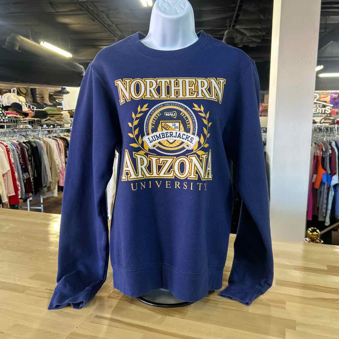 PortCompany Size S Blue Preloved Sweatshirt