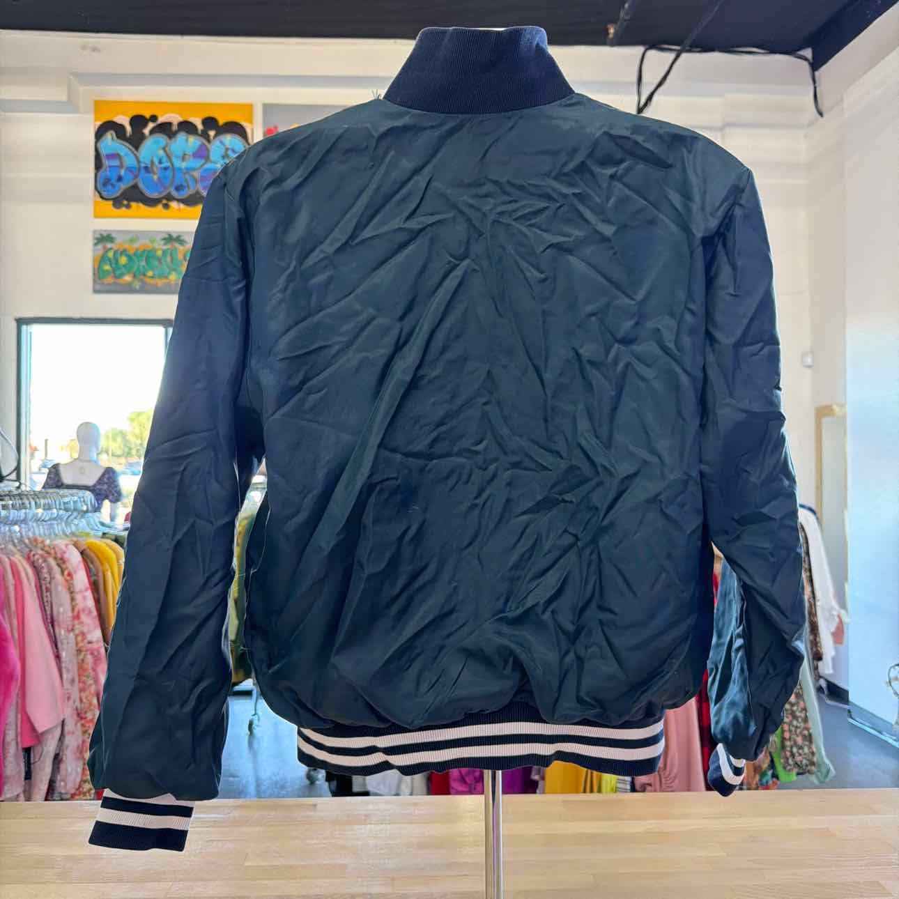 Rennoc Size M Navy MENS Athletic 1/2 zip Windbreaker