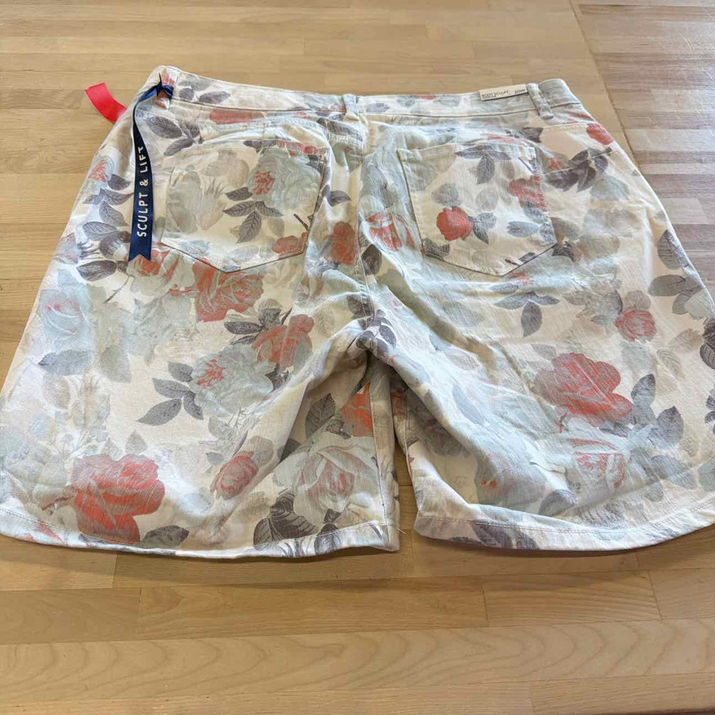 code bleu Size 20W White Denim New Shorts