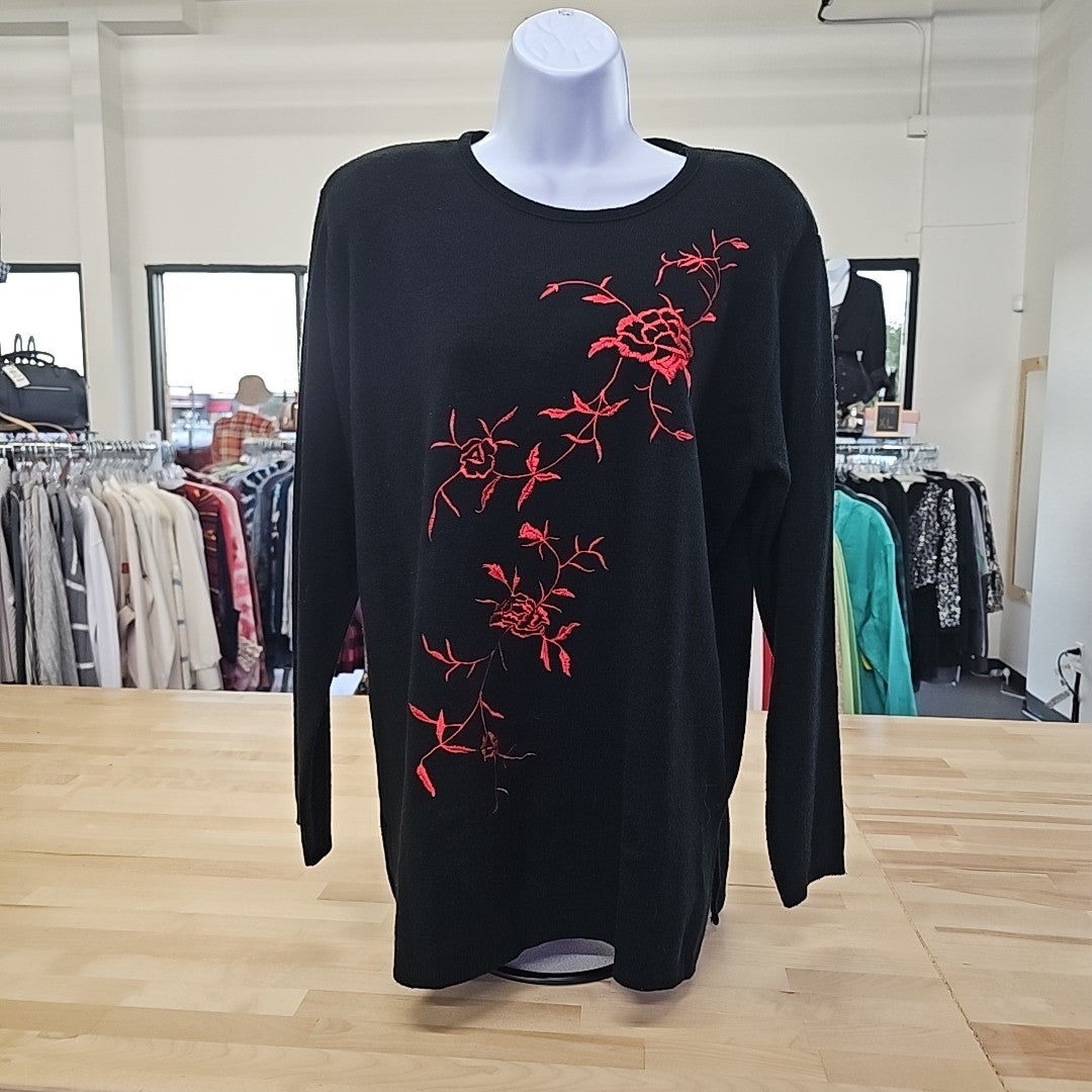 KL Collection Size PM Black Sweater