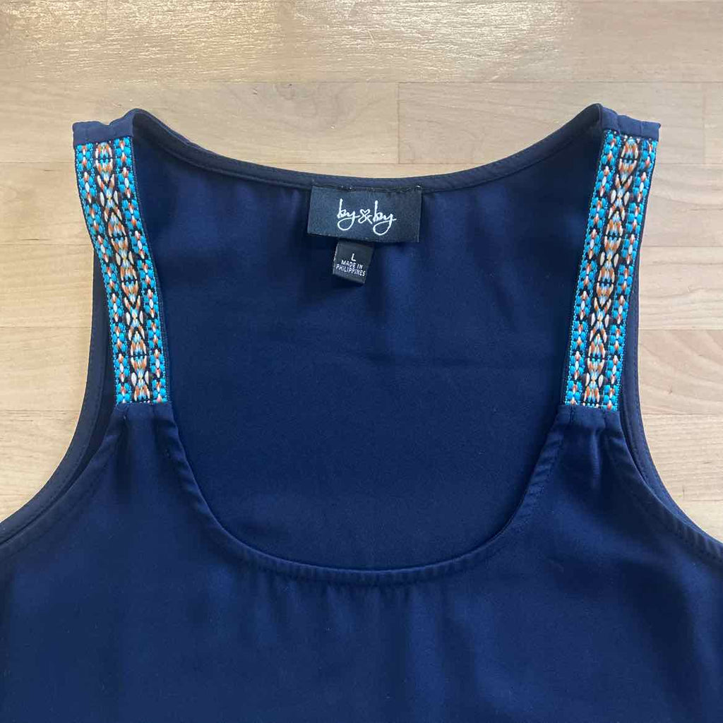 By & By Size L Blue Preloved Tank