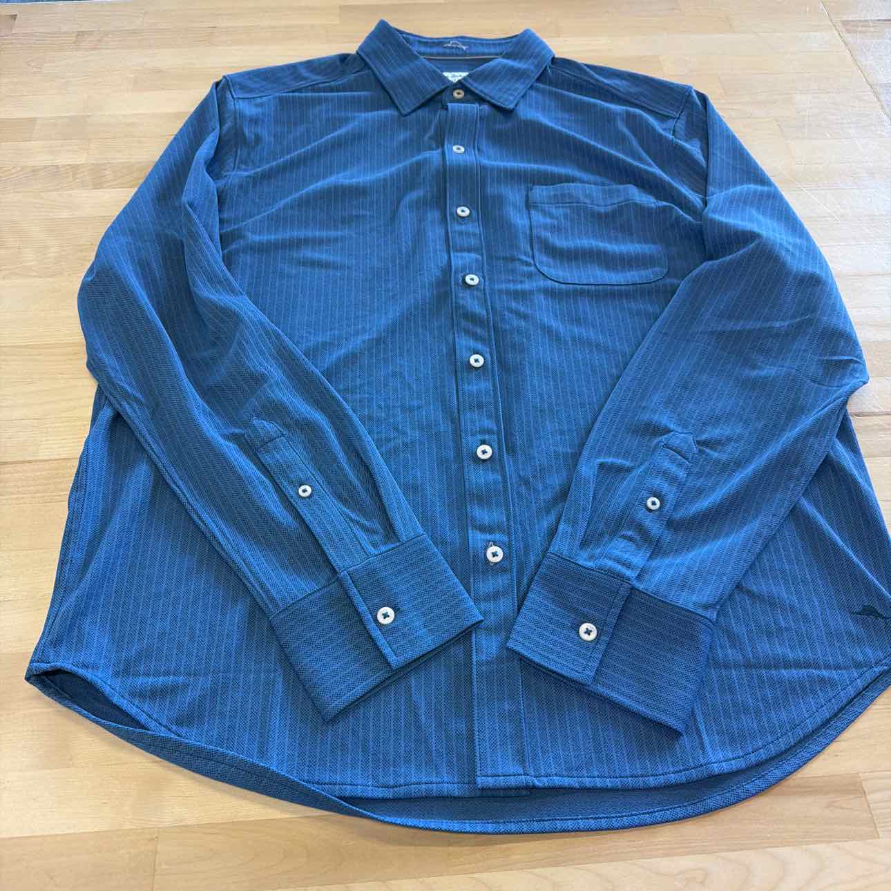 Tommy Bahama Men's San Lucio Stripe Shirt - Ocean Deep - L