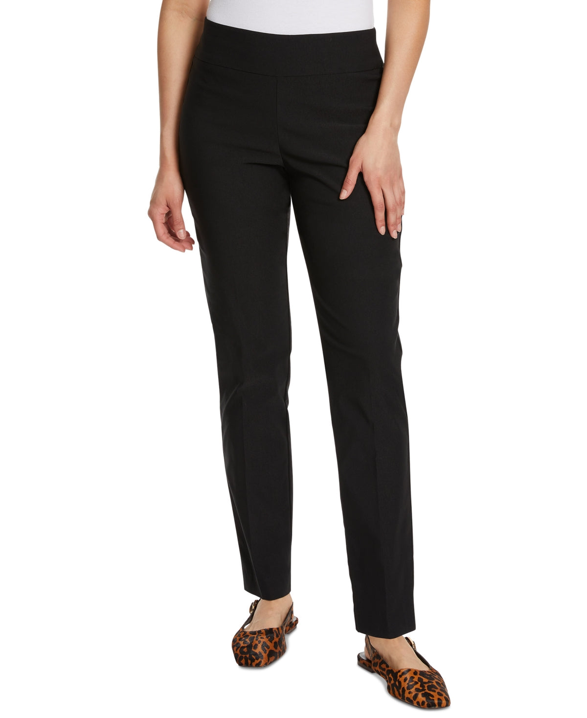 Gloria Vanderbilt Women's Tummy-Control Pull-on Slim Trousers - Size 6