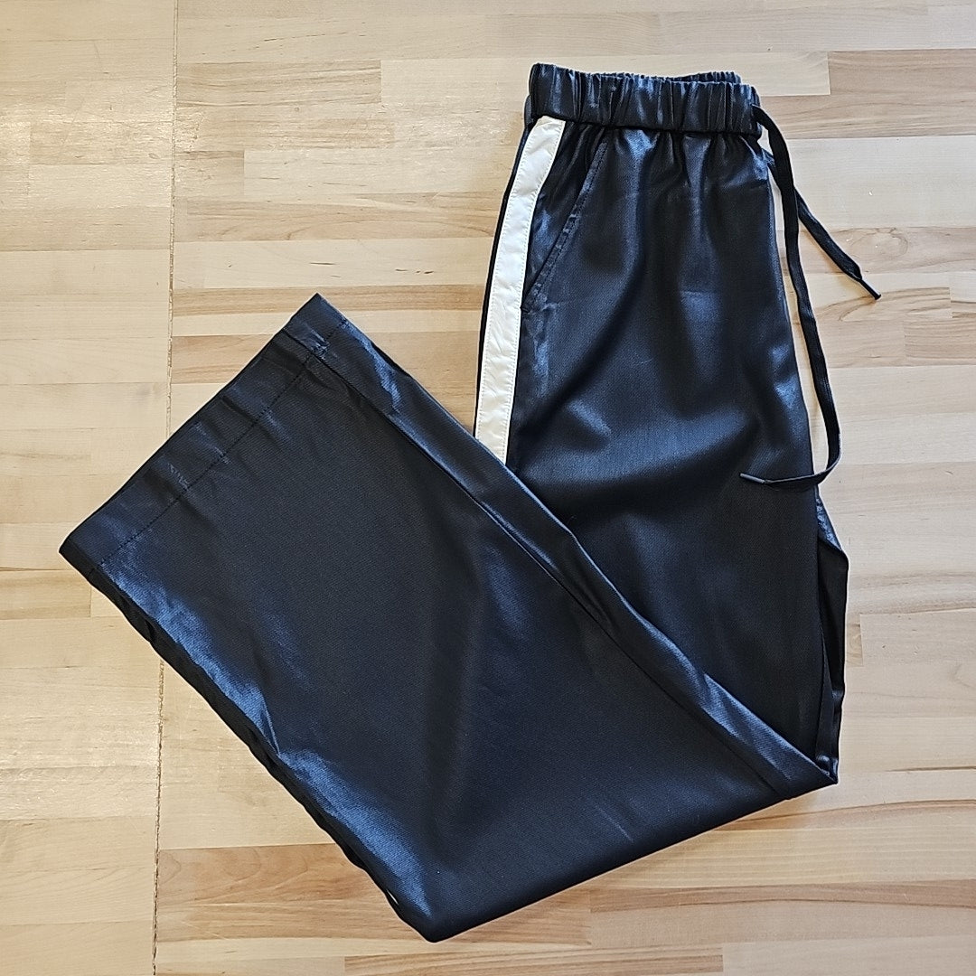 Sanctuary Womens High-Rise Coated Twill Black