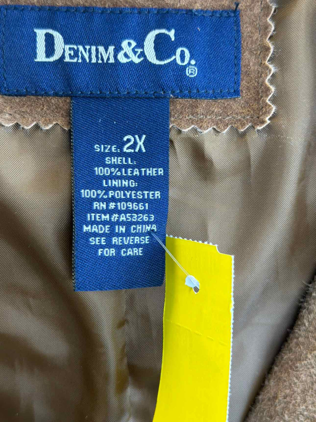 Denim & Co. Size 2X Beige Coat