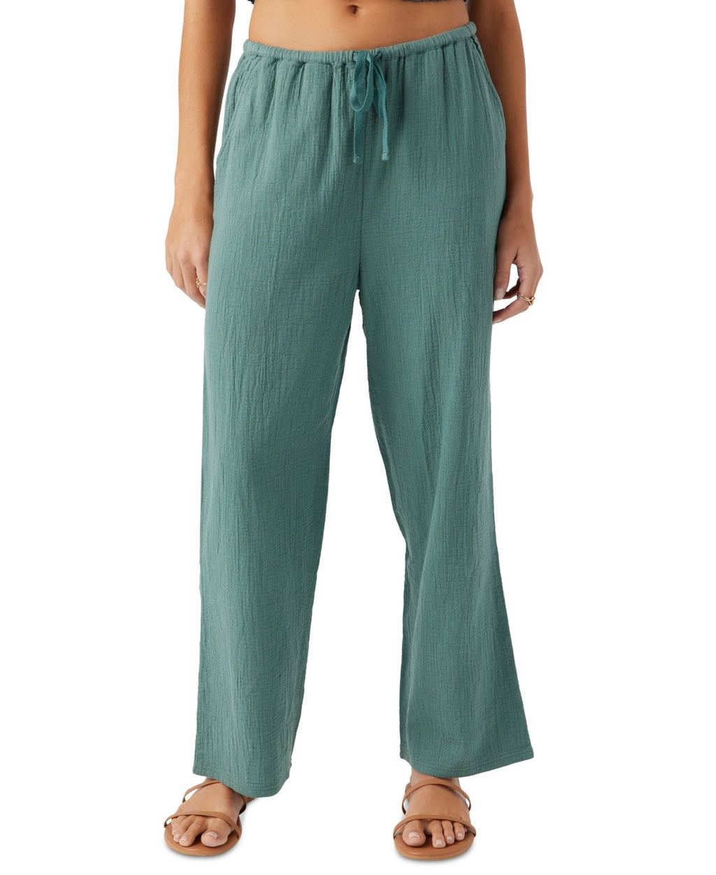 O'Neill Juniors' Brenda Cotton Gauze Wide-Leg Pants