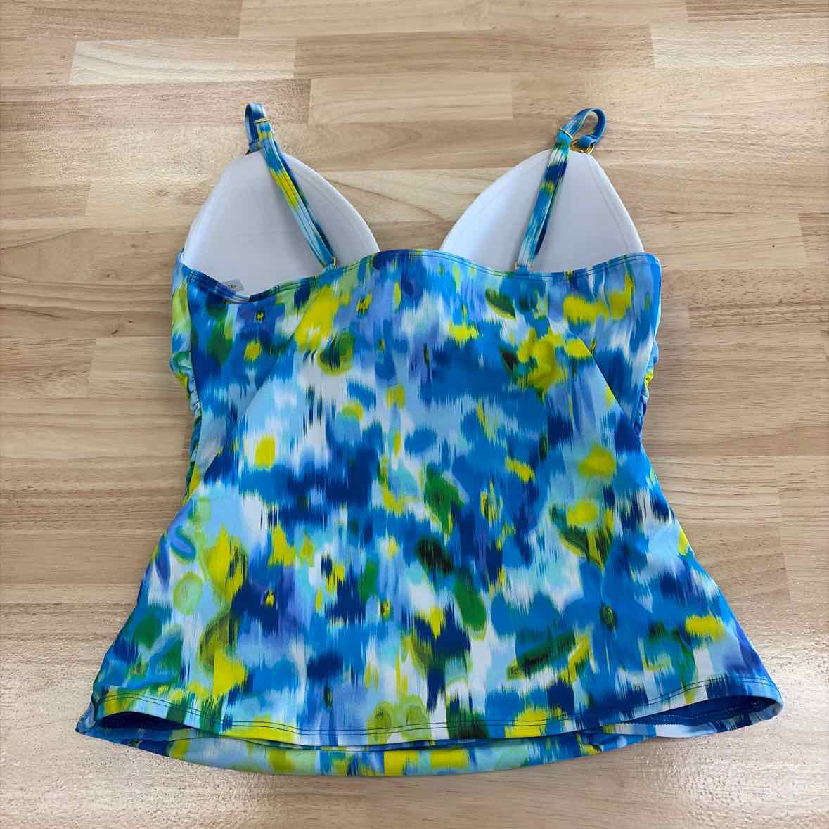 Bleu Size 12 Life's a Beach V Neck Tankini Top
